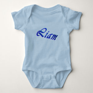Liam, Name, Boys Blue Baby Bodysuit
