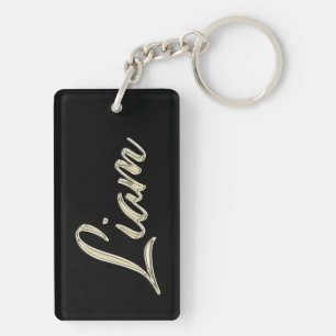 Liam Name whitegold key trailer Ring
