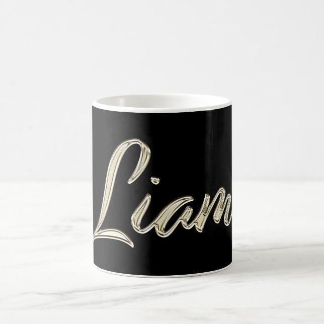 Liam Name whitegold Tasse Teetasse Coffee Coffee Mug (Center)