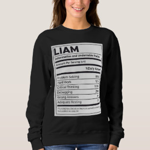 Liam Nutrition Information Problem Solving Hard Wo Sweatshirt