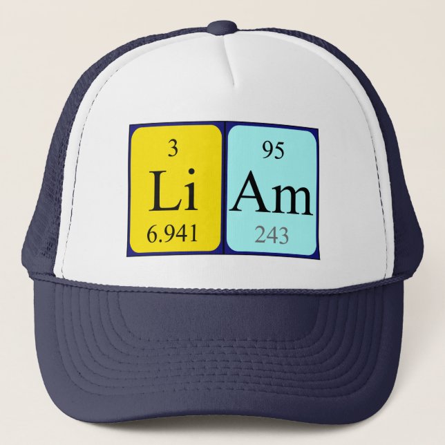Liam periodic table name hat (Front)