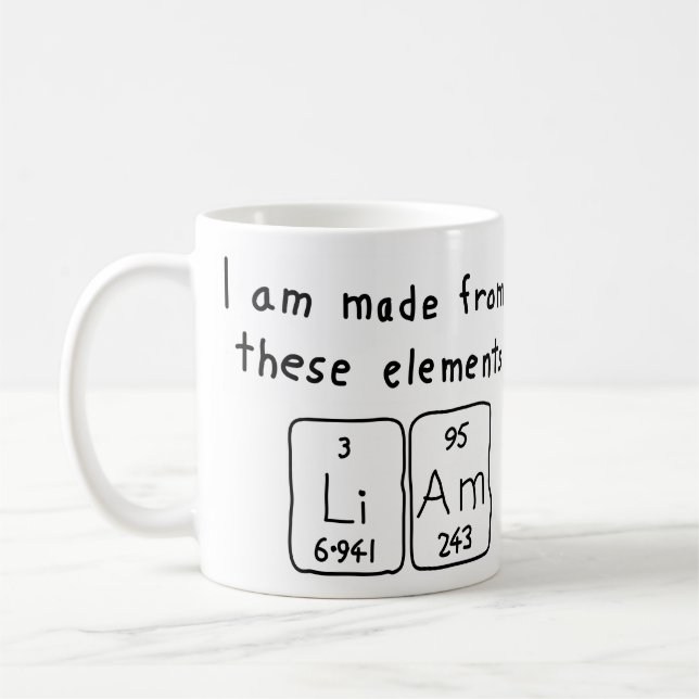 Liam periodic table name mug (Left)