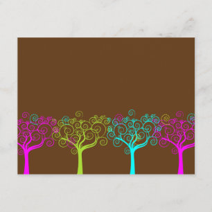 Liana Claire Chocolate Pink Bat Mitzvah RSVP Card