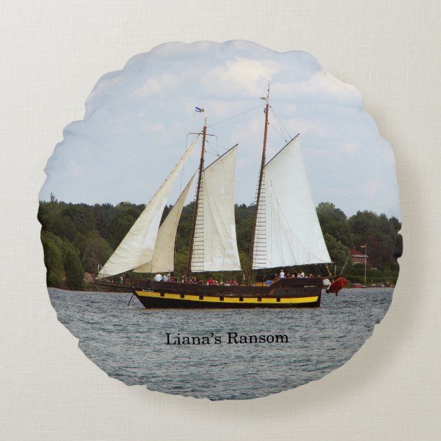 Liana's Ransom round pillow (Front)