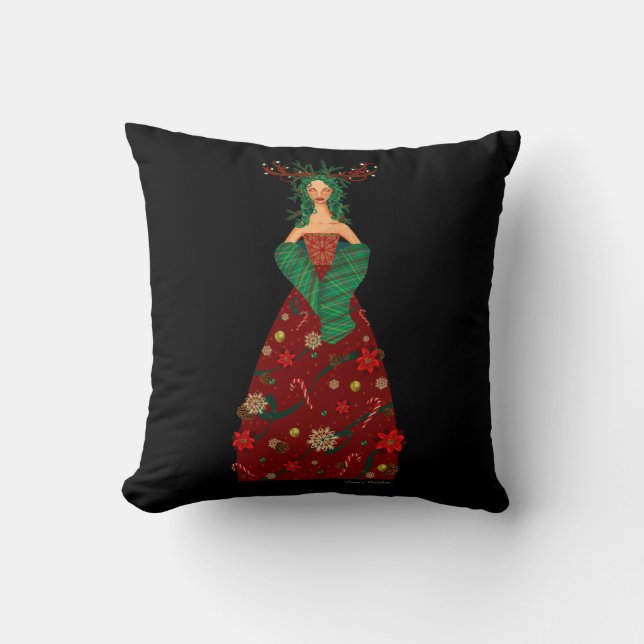 Liana's Workshop Fair Christmas Maiden PILLOW (Front)