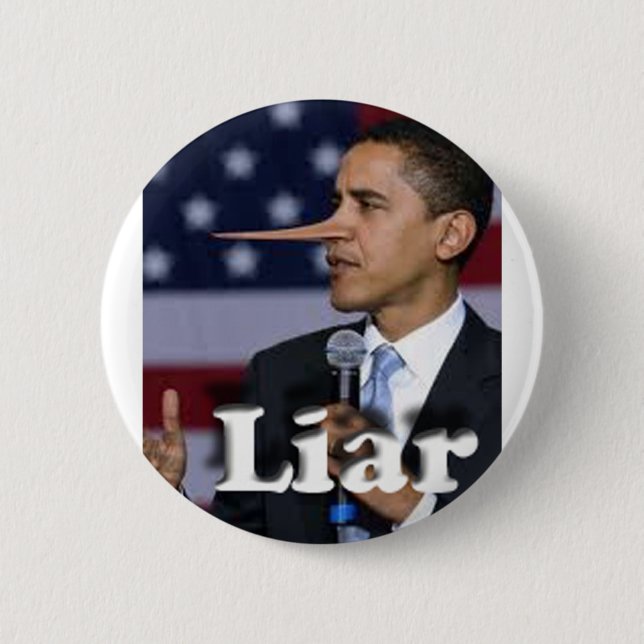 liar 6 cm round badge (Front)