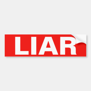 LIAR BUMPER STICKER