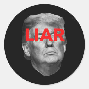 Liar ... Donald Trump Classic Round Sticker
