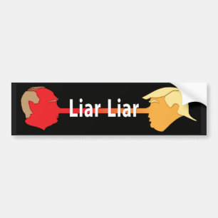 Liar Liar (on black) Bumper Sticker