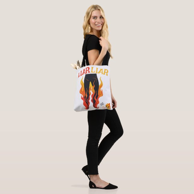 Liar, Liar, Pant's on Fire Tote Bag (On Model)