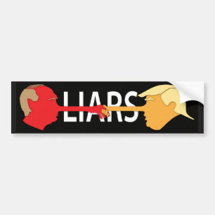 Liars (on black) bumper sticker