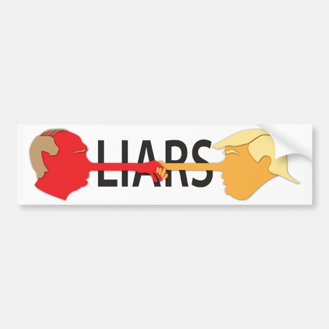 Liars (on white) bumper sticker (Front)
