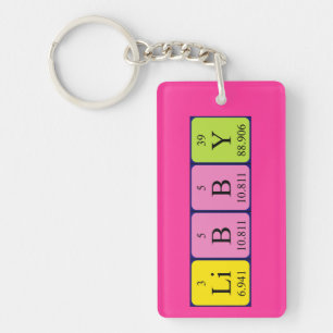 Libby periodic table name keyring