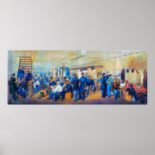 Libby Prison Union Prisoners at Richmond VA 1863 Poster