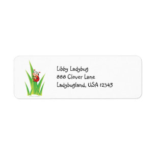 Libby the Ladybug Address Label