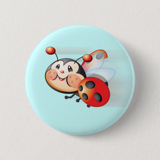Libby the Ladybug Button (Front)