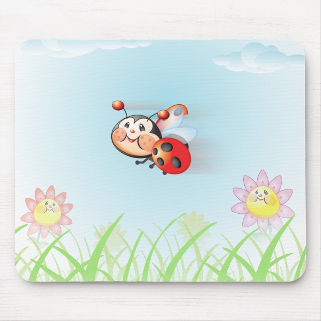 Libby the Ladybug Flying Mousepad (Front)