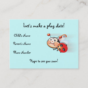 Libby the Ladybug Play Date Card