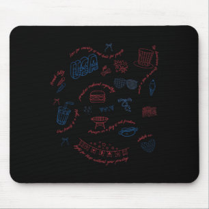 Liberal 4th Of July Patriotic Subtle Coquette Anti Mouse Mat