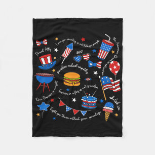 Liberal 4th Of July Subtle Message Resist Trump Pa Fleece Blanket
