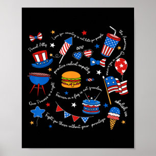Liberal 4th Of July Subtle Message Resist Trump Pa Poster