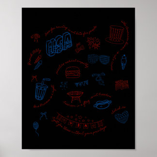 Liberal 4th Of July Subtle Message Resist Trump Pa Poster