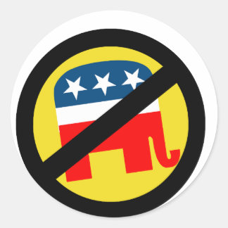 Liberal / Anti-Republican Classic Round Sticker