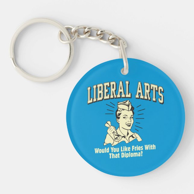 Liberal Arts: Like Fries With Diploma Key Ring (Front)