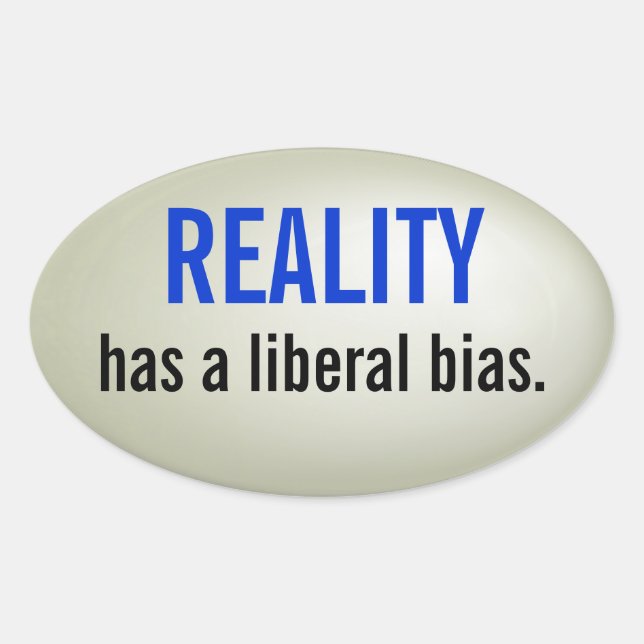 Liberal bias sticker - raised (Front)