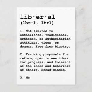 Liberal Defined Postcard