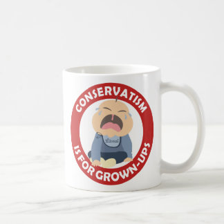 liberal democrat crying baby conservative grownup coffee mug