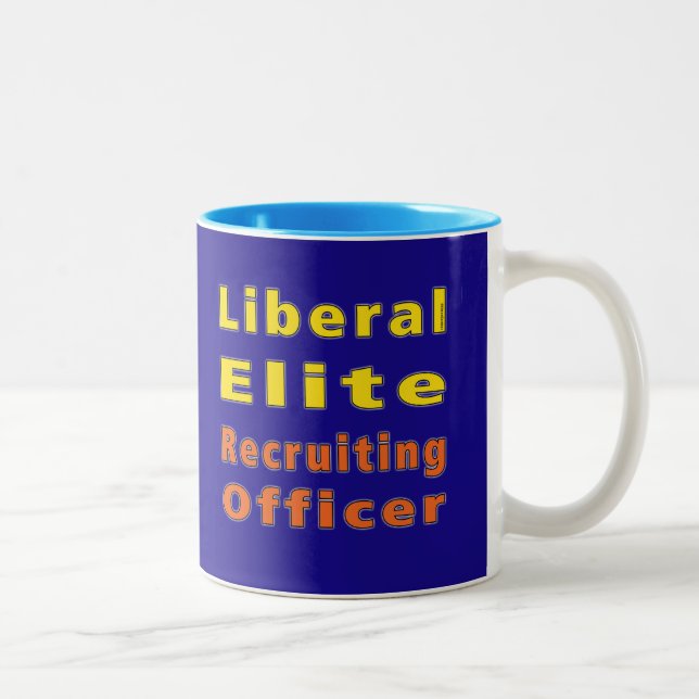 Liberal Elite Recruiting Officer (Metropolitan) Two-Tone Coffee Mug (Right)