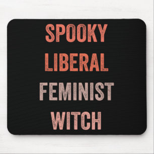 Liberal Feminist Witch Funny Halloween Outfit Cost Mouse Mat