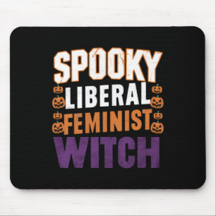 Liberal Feminist Witch Halloween Feminist For Wome Mouse Mat