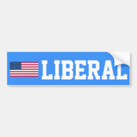 Liberal Flag Bumper Sticker