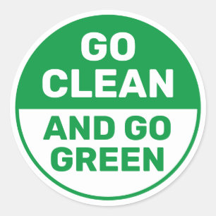 Liberal Go Clean And Go Green Energy Classic Round Sticker
