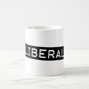 Liberal Label Tape Funny Democrat Coffee Mug