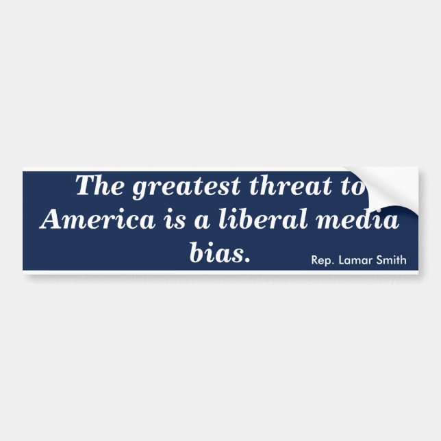 Liberal Media Bias (Smith) Bumper Sticker (Front)