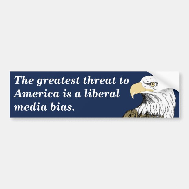 Liberal Media Bias (Smith) Bumper Sticker (Front)