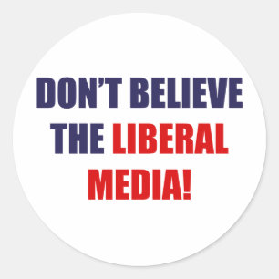 Liberal Media Classic Round Sticker