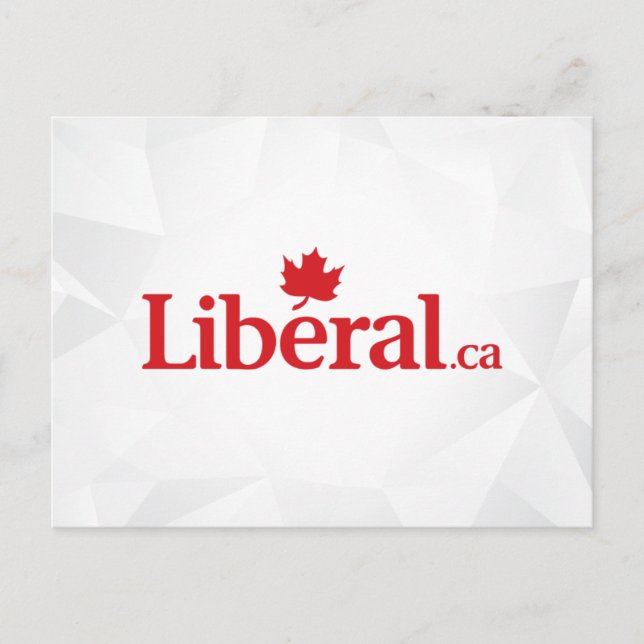 Liberal Party Liberal.ca Logo Invitation Postcard (Front)