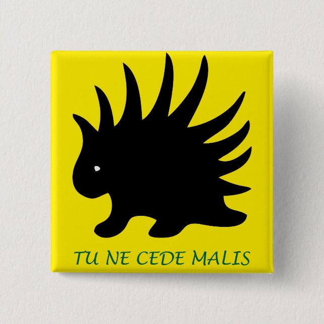 Liberal Porcupine Button- M4 15 Cm Square Badge (Front)