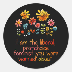 Liberal Pro Choice Feminist Classic Round Sticker