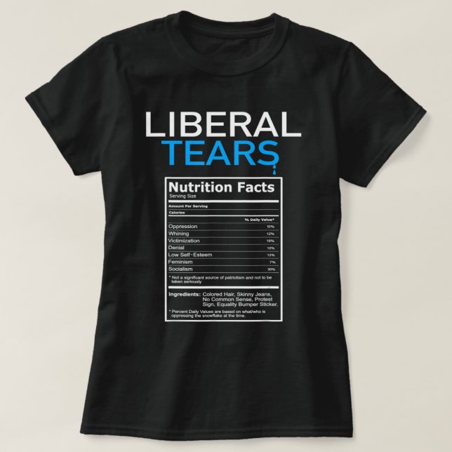 Liberal Tears Anti Liberal Pro Trump Republican.pn T-Shirt (Design Front)