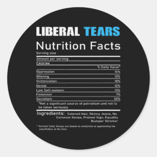 Liberal Tears Anti Liberal Republican Gift Classic Round Sticker