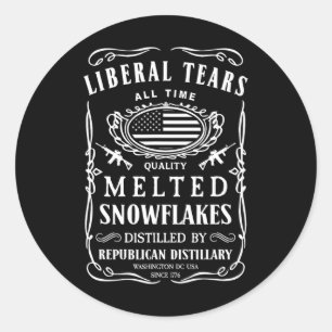 Liberal Tears Shirt Funny Republican Conservative Classic Round Sticker