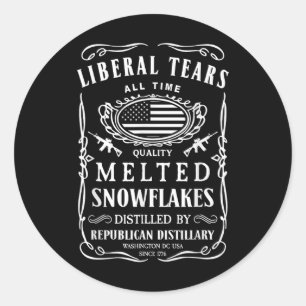 Liberal Tears Shirt Funny Republican Conservative Classic Round Sticker