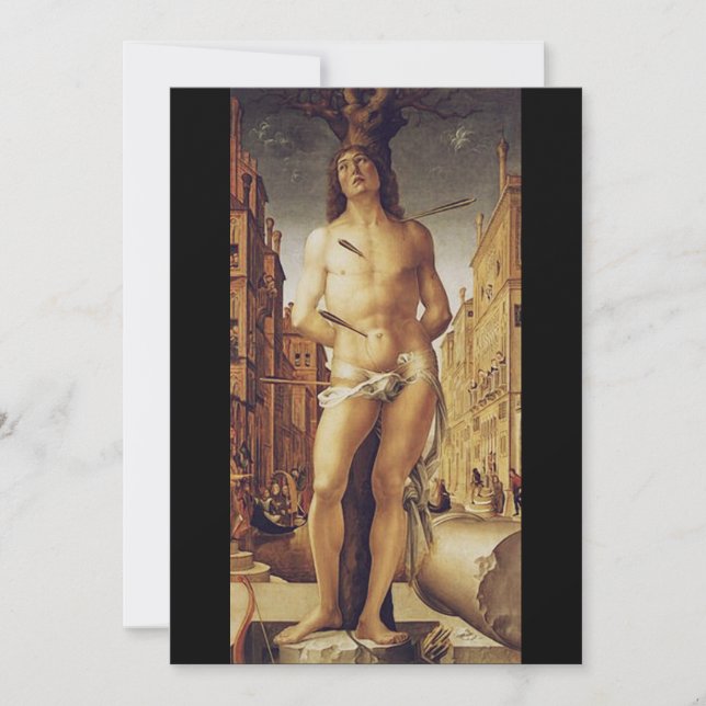 Liberale da Verona: Saint Sebastian Fine Art Invitation (Front)
