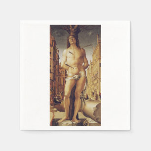 Liberale da Verona: Saint Sebastian Fine Art Napkin