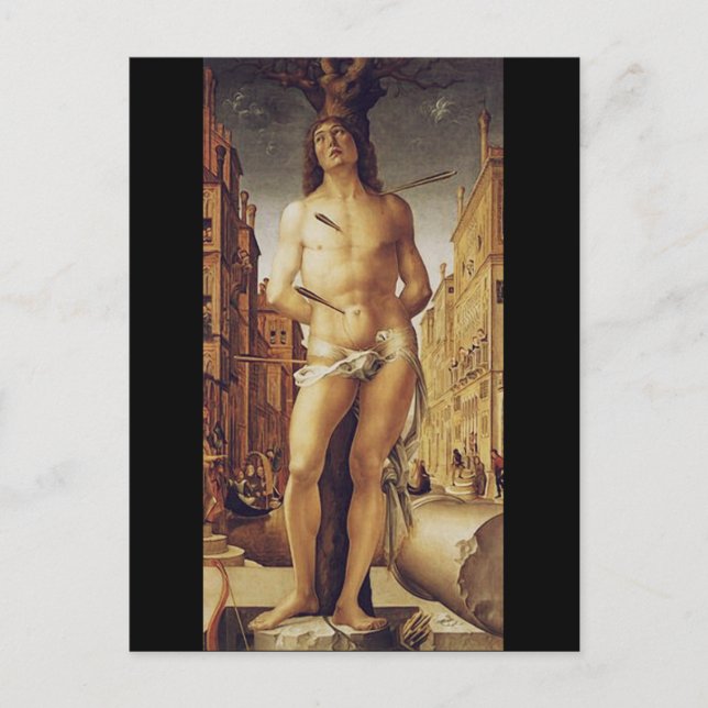 Liberale da Verona: Saint Sebastian Fine Art Postcard (Front)